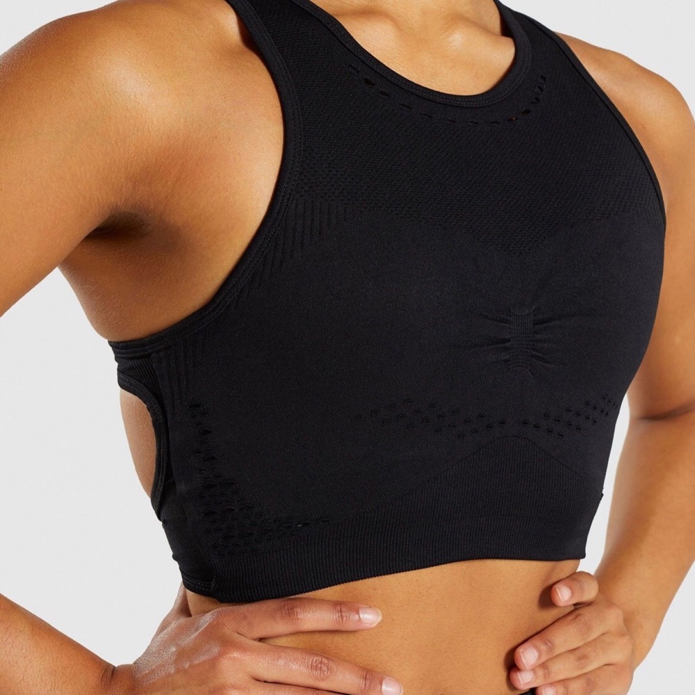 Gymshark Flawless Knit Bra Black Size M
